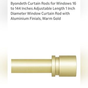 Warm Gold Adjustable Curtain Rod